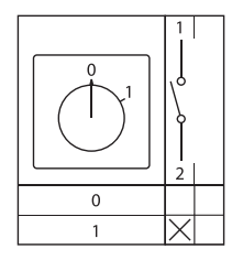 Переключатель кулачковый ПК-1-11 25А 1P "0-1" с блокировкой IP65 EKF PROxima