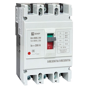 Автоматический выключатель ВА-99МL 250/200А 3P 20кА EKF Basic