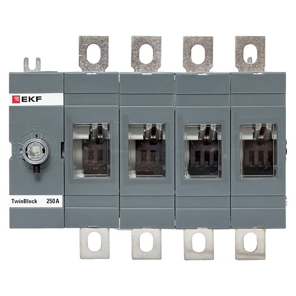 Рубильник 250A 4P без рукоятки управления TwinBlock EKF