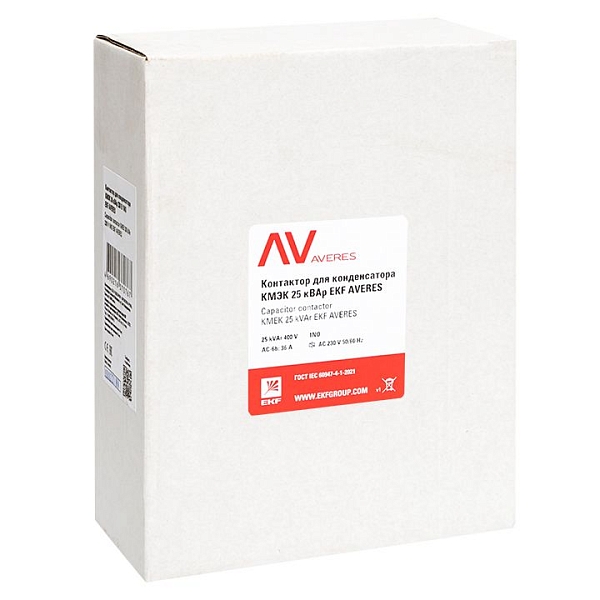 Контактор для конденсатора КМЭК 25 кВАр 230В 1NО EKF AVERES