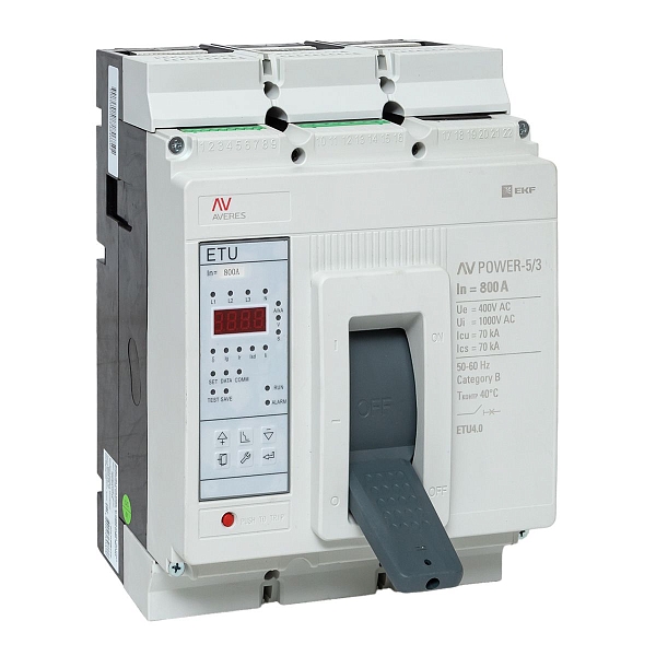 Выключатель автоматический в литом корпусе AV-POWER-5/3 800А 70кА ETU4.0 EKF