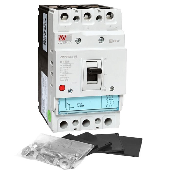 Выключатель автоматический в литом корпусе AV-POWER-1/3 40А 80кА TR EKF