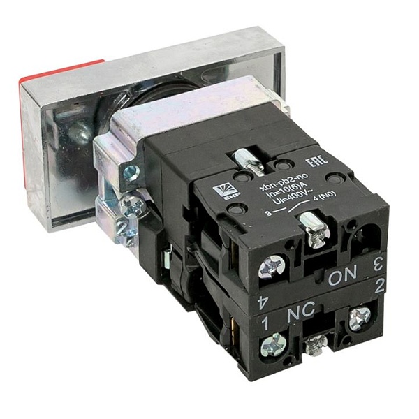 Кнопка LAY5-BW8465 "I-O" прямоугольная 230В NO+NC EKF PROxima