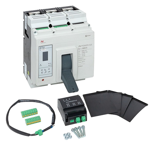Выключатель автоматический в литом корпусе AV-POWER-5/3 1000А 70кА ETU6.0 EKF