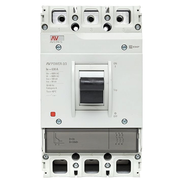 Выключатель автоматический в литом корпусе AV-POWER-3/3 630А 100кА TR EKF