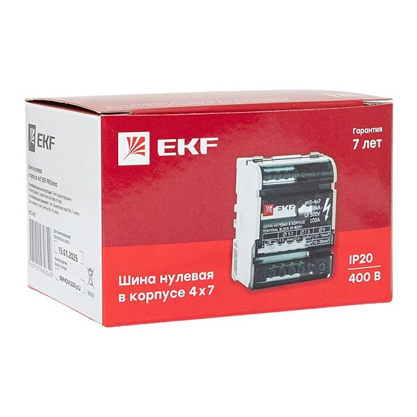 Шина нулевая в корпусе (4x7) EKF PROxima