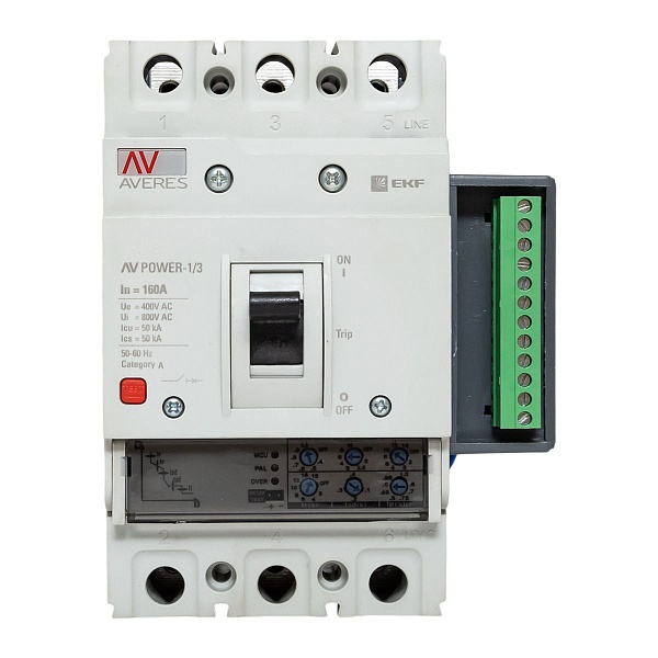 Автоматический выключатель AV POWER-1/3 160А 50kA ETU2.2 EKF AVERES