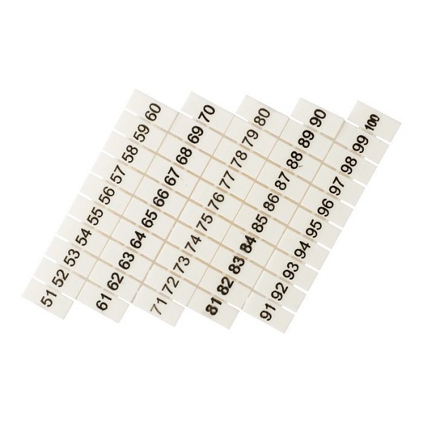 Маркеры для UT/ST/Push-in 4 с нумерацией 50-100 (100 шт.) EKF