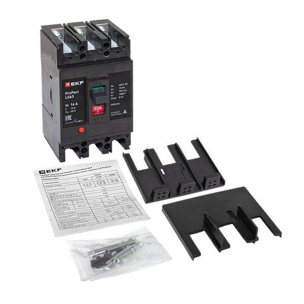 Выключатель автоматический в литом корпусе ProPact LS63 16А 3P 15кА EKF