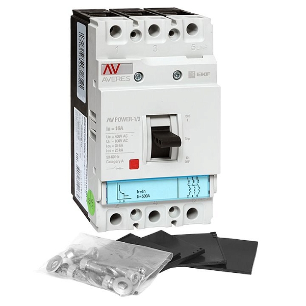 Выключатель автоматический в литом корпусе AV-POWER-1/3 16А 35кА TR EKF