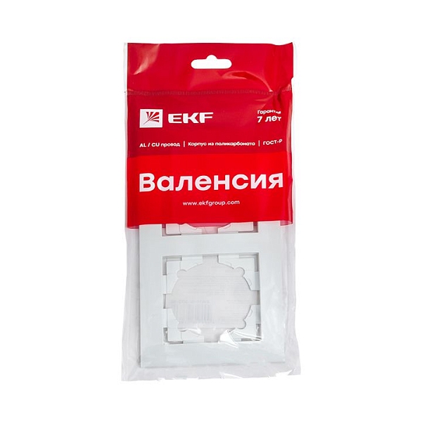 Валенсия рамка 2-местная белая EKF