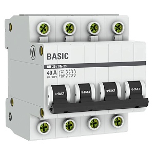 Выключатель нагрузки ВН-29 4P 40А BASIC