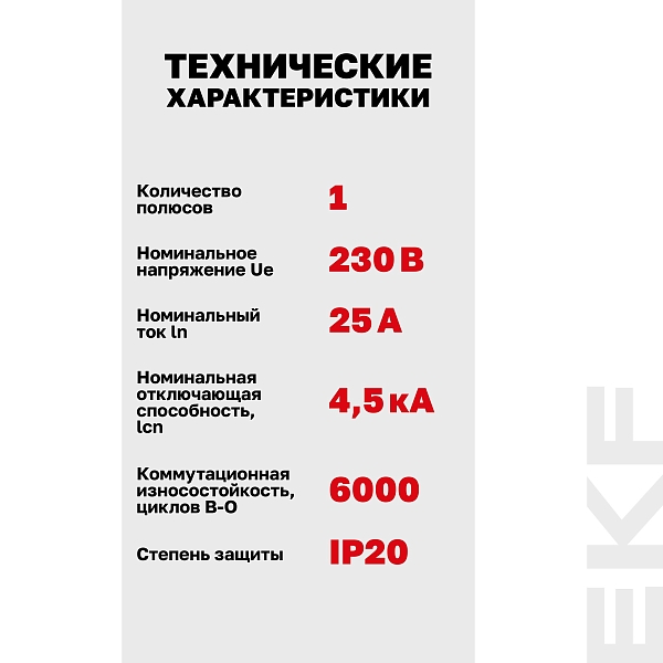 Автоматический выключатель ВА 47-29 1P 25А (B) 4,5кА BASIC