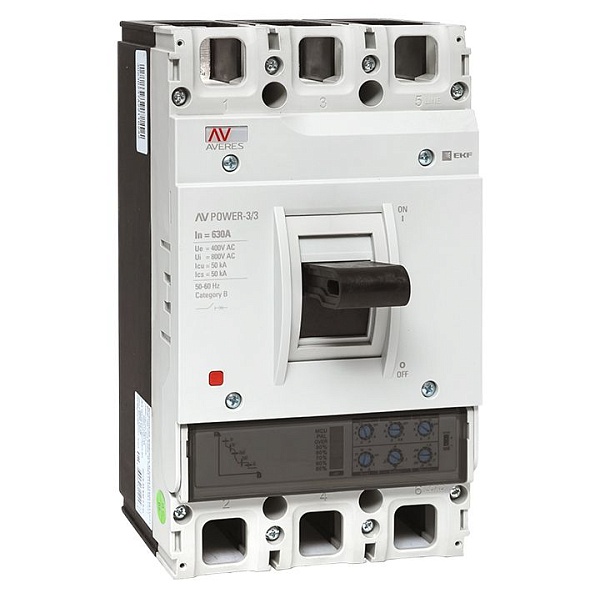 Выключатель автоматический в литом корпусе AV-POWER-3/3 630А 50кА ETU2.0 EKF
