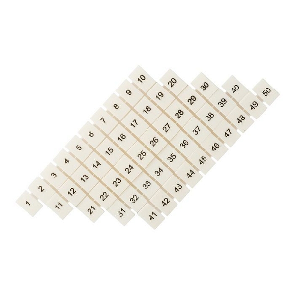 Маркеры для UT/ST/Push-in 2,5 с нумерацией 1-50 (100 шт.) EKF