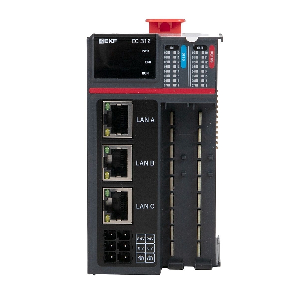 Программируемый логический контроллер (ПЛК) EC312 токоподающий D-CARD EKF