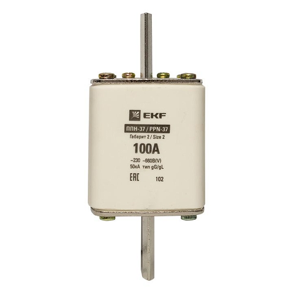 Плавкая вставка ППН-37 400/100А габарит 2 EKF 