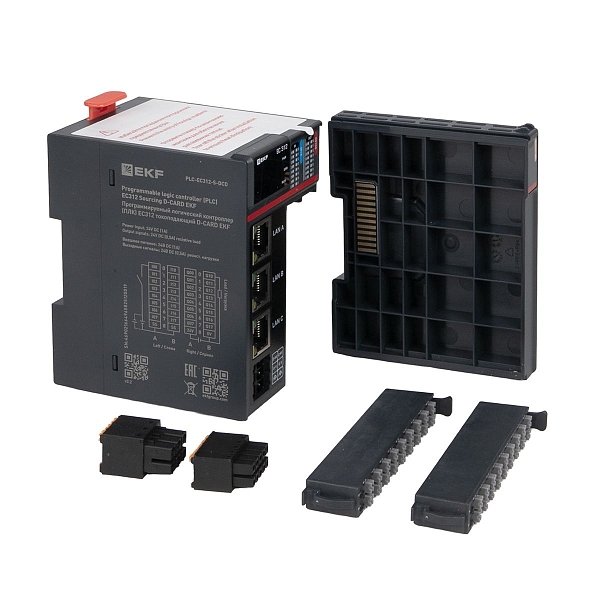 Программируемый логический контроллер (ПЛК) EC312 токоподающий D-CARD EKF