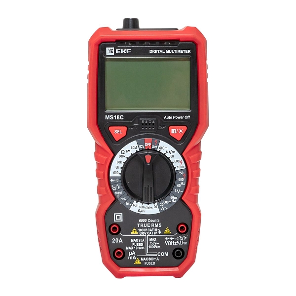 Мультиметр цифровой MS18C EKF Professional