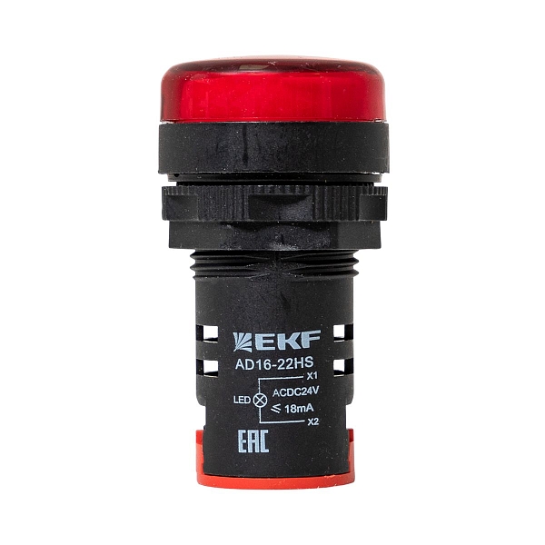 Матрица светодиодная AD16-22HS красная 24В AC/DC EKF PROxima