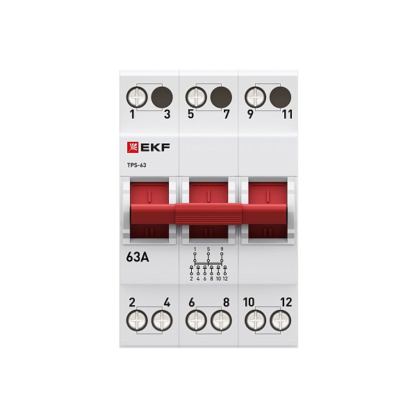 Трехпозиционный переключатель ТПС-63 3P 63А PROXIMA EKF