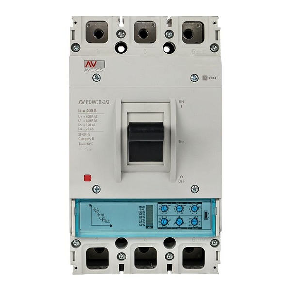 Выключатель автоматический в литом корпусе AV-POWER-3/3 400А 50кА ETU2.0 EKF