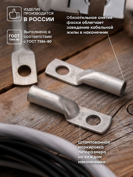 Наконечник медный луженый ТМЛ 35-10-10 EKF PROxima