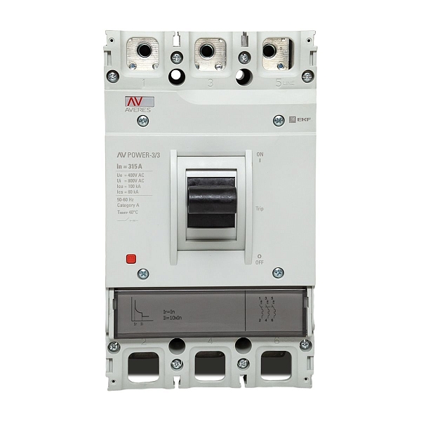 Выключатель автоматический в литом корпусе AV-POWER-3/3 315А 100кА TR EKF