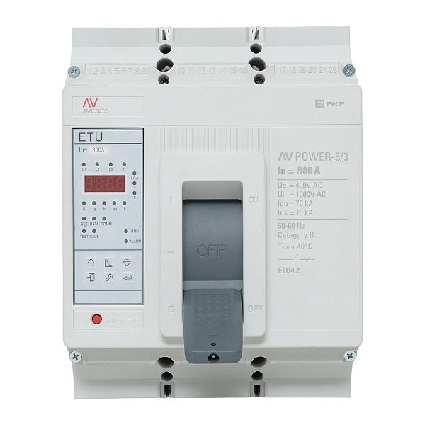 Выключатель автоматический в литом корпусе AV-POWER-5/3 800А 70кА ETU4.2 EKF