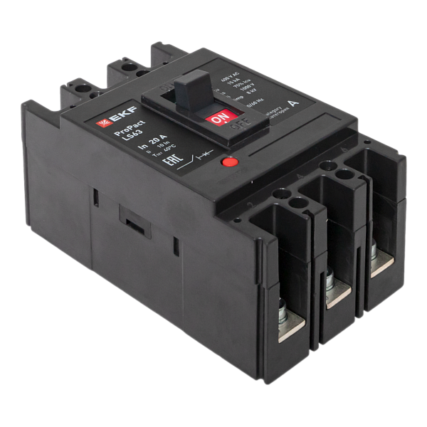 Выключатель автоматический в литом корпусе ProPact LS63 20А 3P 15кА EKF