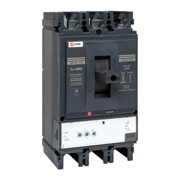 Выключатель автоматический в литом корпусе ВА-99C 630/630А 3P 45кА с электронным расцепителем EKF