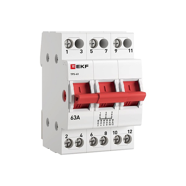 Трехпозиционный переключатель ТПС-63 3P 63А PROXIMA EKF