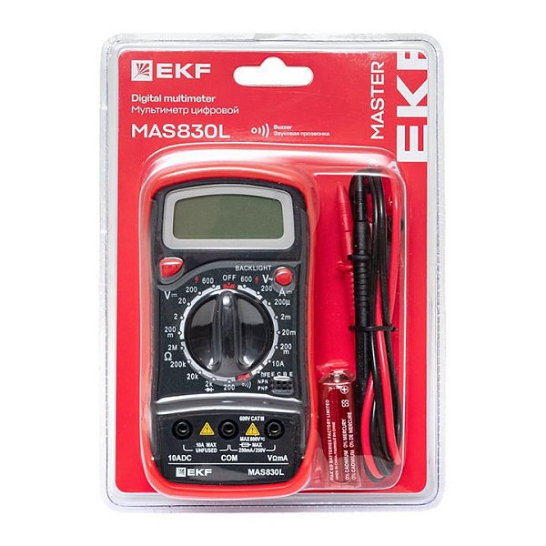 Мультиметр цифровой MAS830L EKF Master