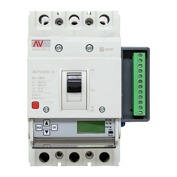 Выключатель автоматический в литом корпусе AV-POWER-1/3 100А 50кА ETU6.2 EKF