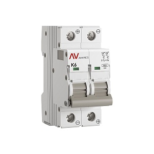 Выключатель автоматический AV-6 DC 2P 6A (K) 6kA EKF AVERES