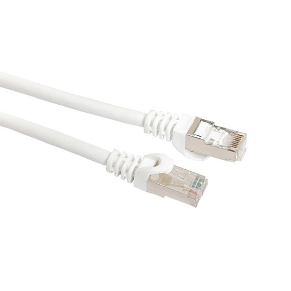 Патч-корд TERACOM CS Cat.6A экранированный S/FTP оболочка LSZH белый (3,0м)