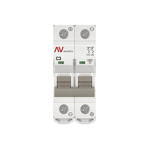 Выключатель автоматический AV-6 DC 2P 3A (C) 6kA EKF AVERES