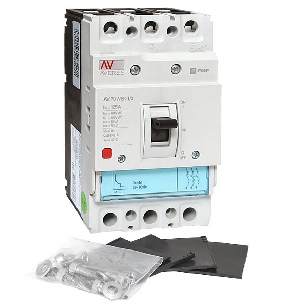 Выключатель автоматический в литом корпусе AV-POWER-1/3 125А 80кА TR EKF