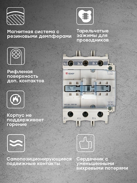 Контактор КМЭ малогабаритный 80А 36В NO+NC EKF PROxima