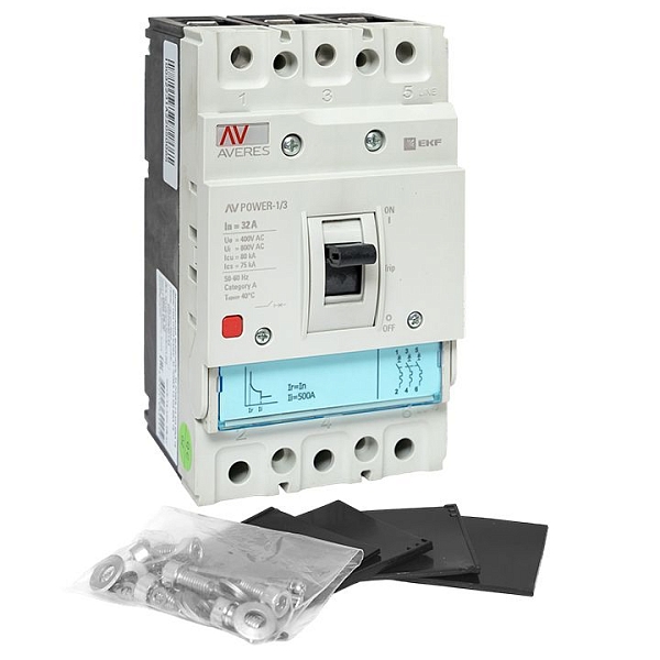 Выключатель автоматический в литом корпусе AV-POWER-1/3 32А 80кА TR EKF