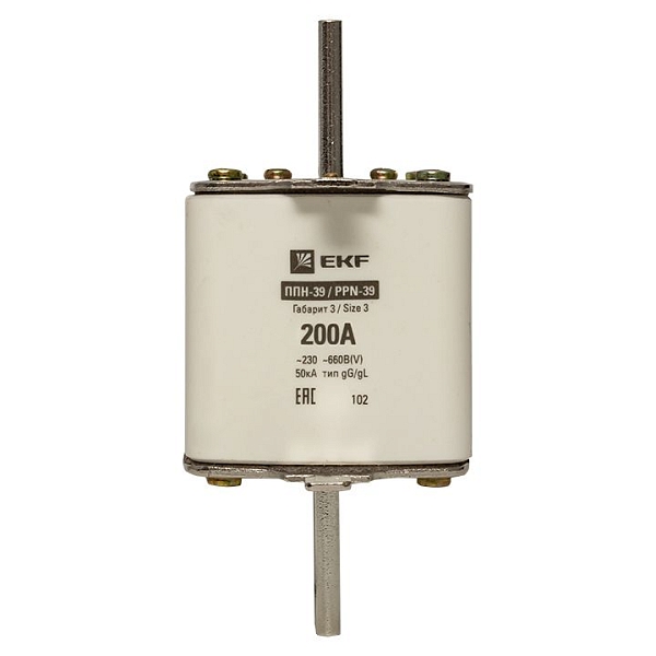 Плавкая вставка ППН-39 630/200А габарит 3 EKF 