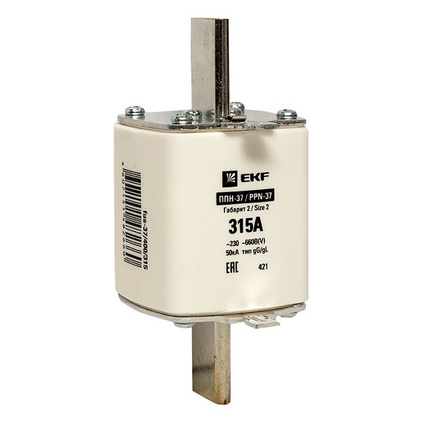 Плавкая вставка ППН-37 400/315А габарит 2 EKF 