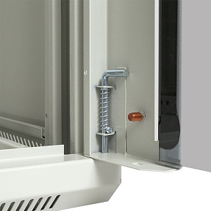 Шкаф настенный 19" TERACOM PRO 15U 600x600 мм дверь стеклянная с замком-ручкой серый