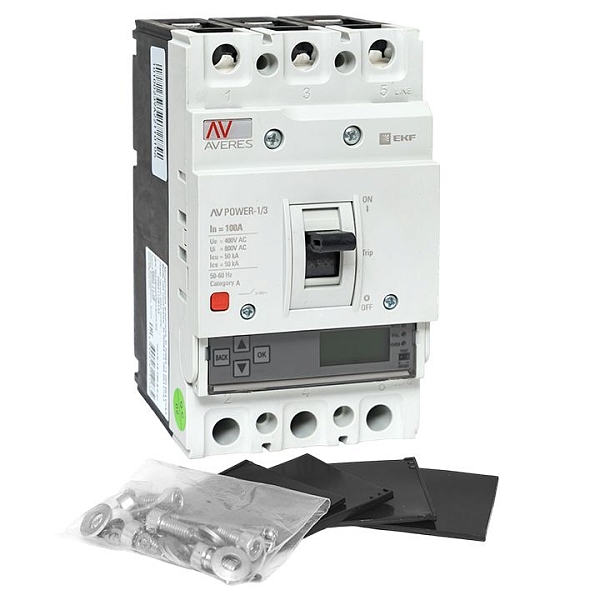 Выключатель автоматический в литом корпусе AV-POWER-1/3 100А 50кА ETU6.0 EKF