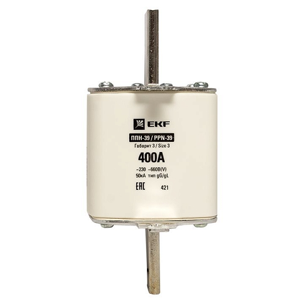 Плавкая вставка ППН-39 630/400А габарит 3 EKF 