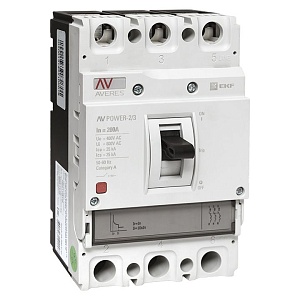 Выключатель автоматический в литом корпусе AV-POWER-2/3 200А 35кА TR EKF
