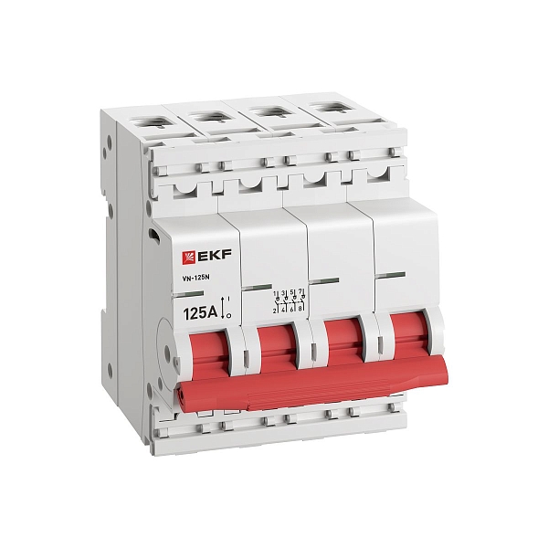 Выключатель нагрузки ВН-125N 4Р 125А PROXIMA EKF