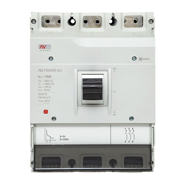 Выключатель автоматический в литом корпусе AV-POWER-4/3 700А 100кА TR EKF