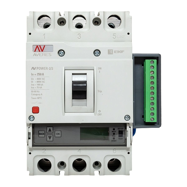 Выключатель автоматический в литом корпусе AV-POWER-2/3 250А 100кА ETU6.2 EKF