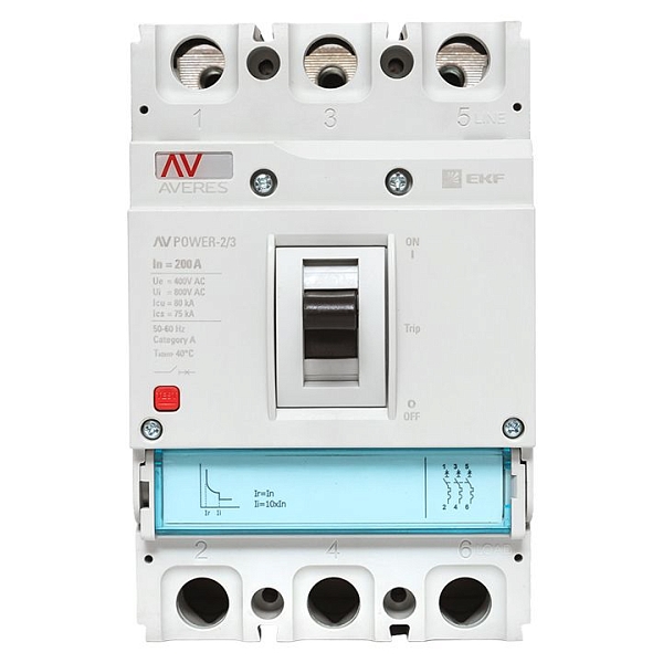 Выключатель автоматический в литом корпусе AV-POWER-2/3 200А 80кА TR EKF